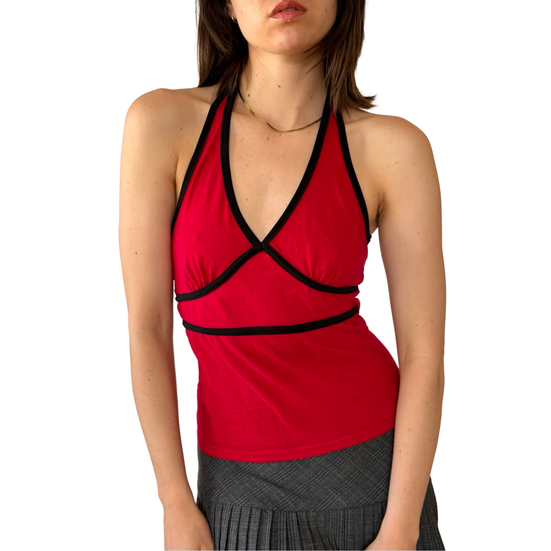 90s Red Halter Tank (S/M)