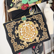 1960s Jade Clasp Tapestry Handbag