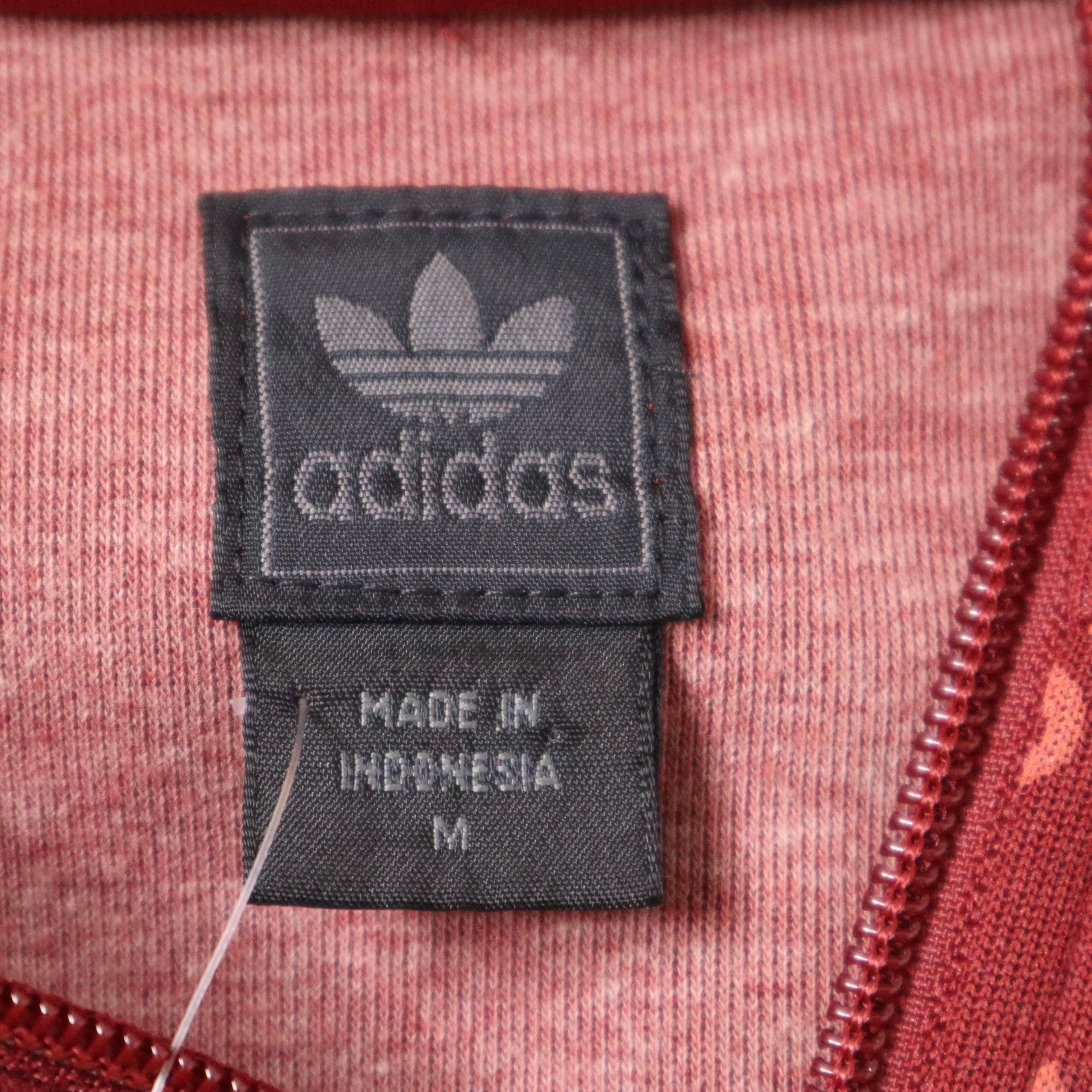 Y2K ADIDAS Red Zip Up Track Jacket (M)
