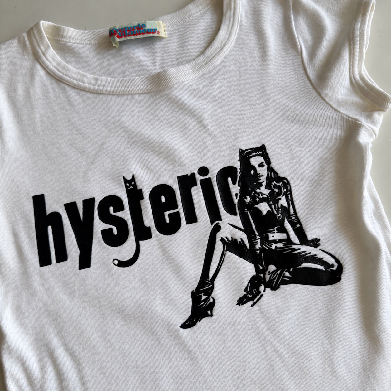 Hysteric Glamour Cat Woman Graphic Baby Tee (s/m)