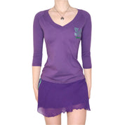 Y2K MISS SIXTY Purple Sporty Mini Dress (S)