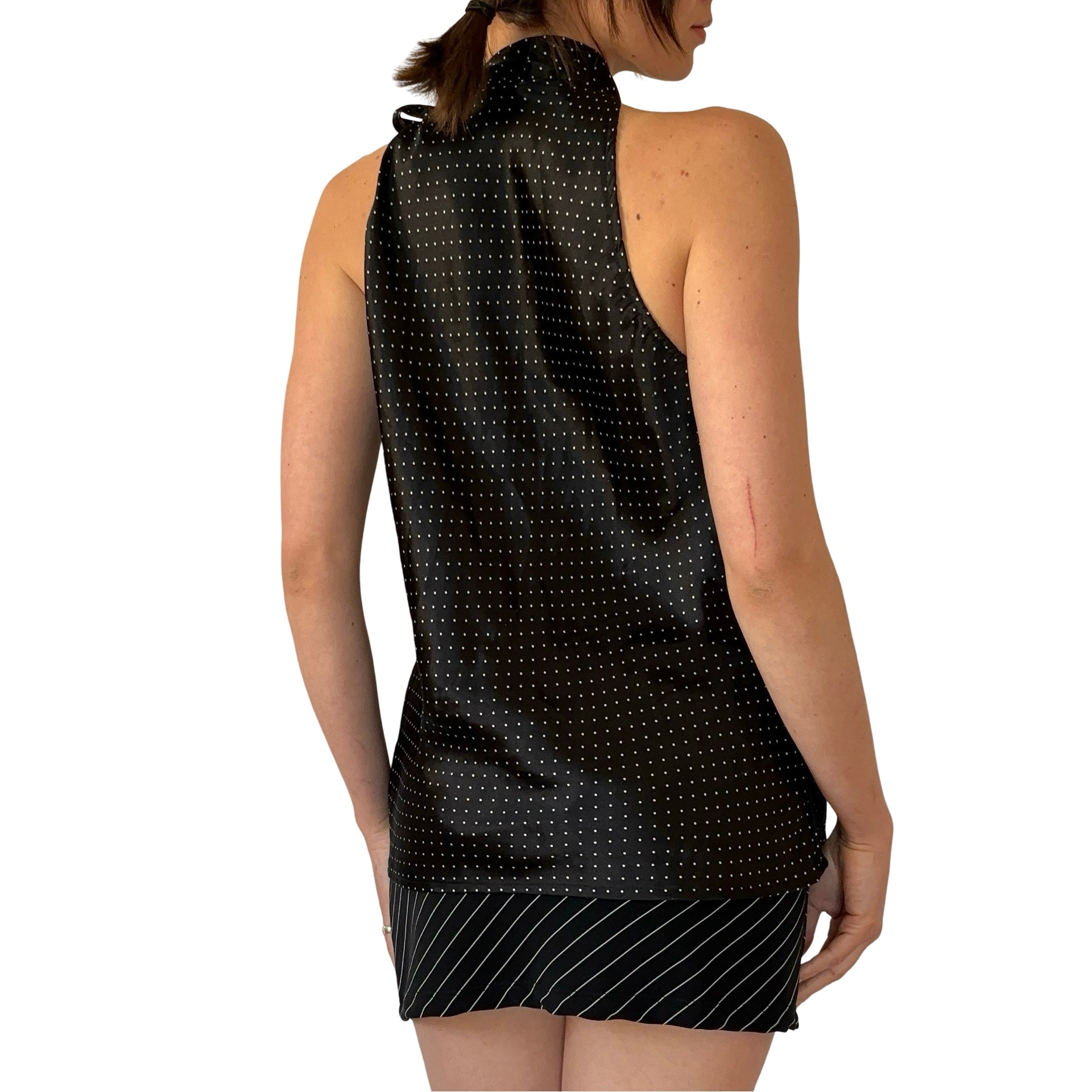 90s Polka Dot Satin Top (L)