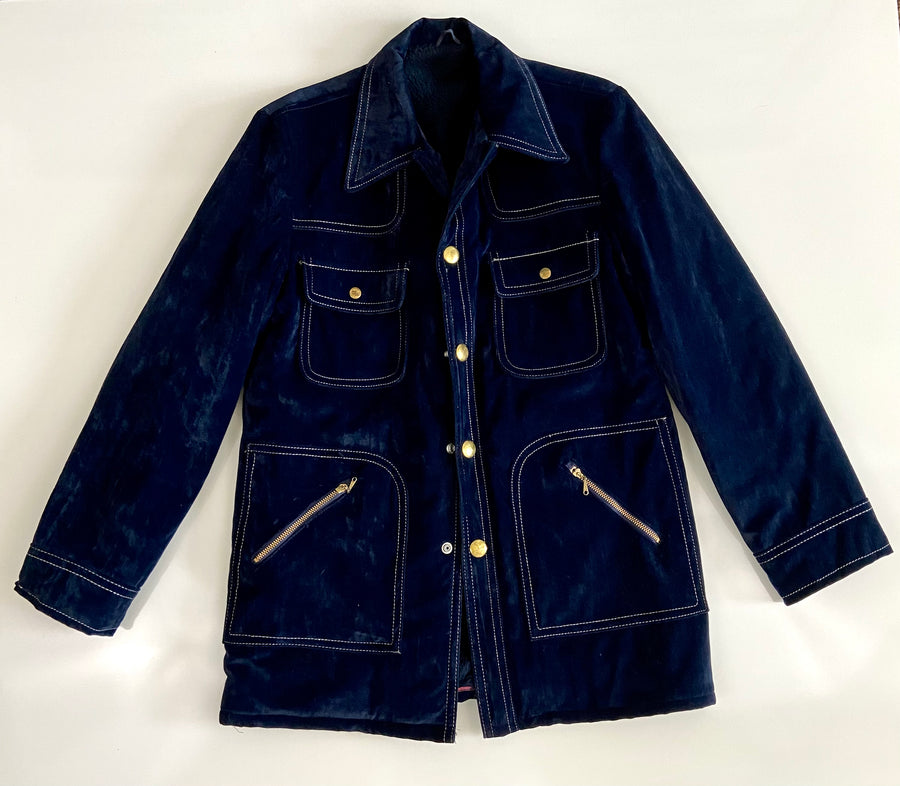 Vintage Blue Velvet Jacket