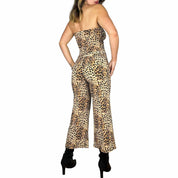 Y2K Slinky Leopard Jumpsuit (S)