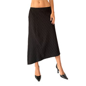 90s Asymmetrical Pinstripe Skirt (M)