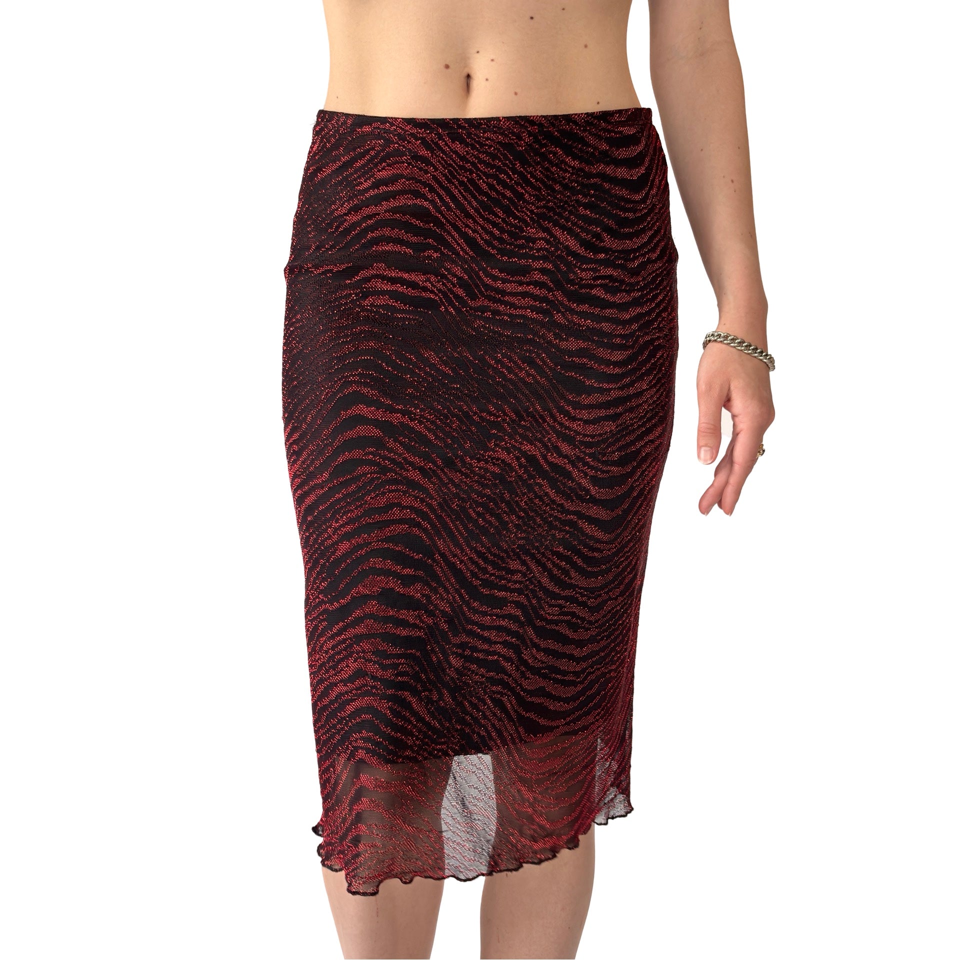 90s Vampy Midi Skirt (XS)