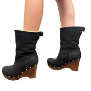 Ugg Genuine Suede Studded Wedge Boots (8)