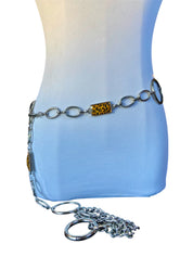 Leopard waist chain belt