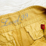 Mustard Yellow Linen Bell Bottoms (XS)