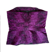 White House Black Market Snakeskin Pleated Corset (M)