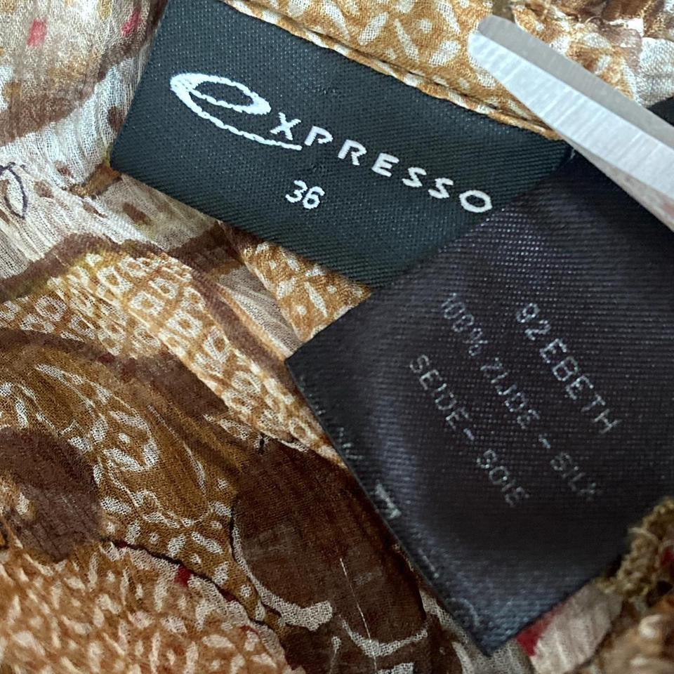 2000s Paisley Silk Peasant Dress (S)