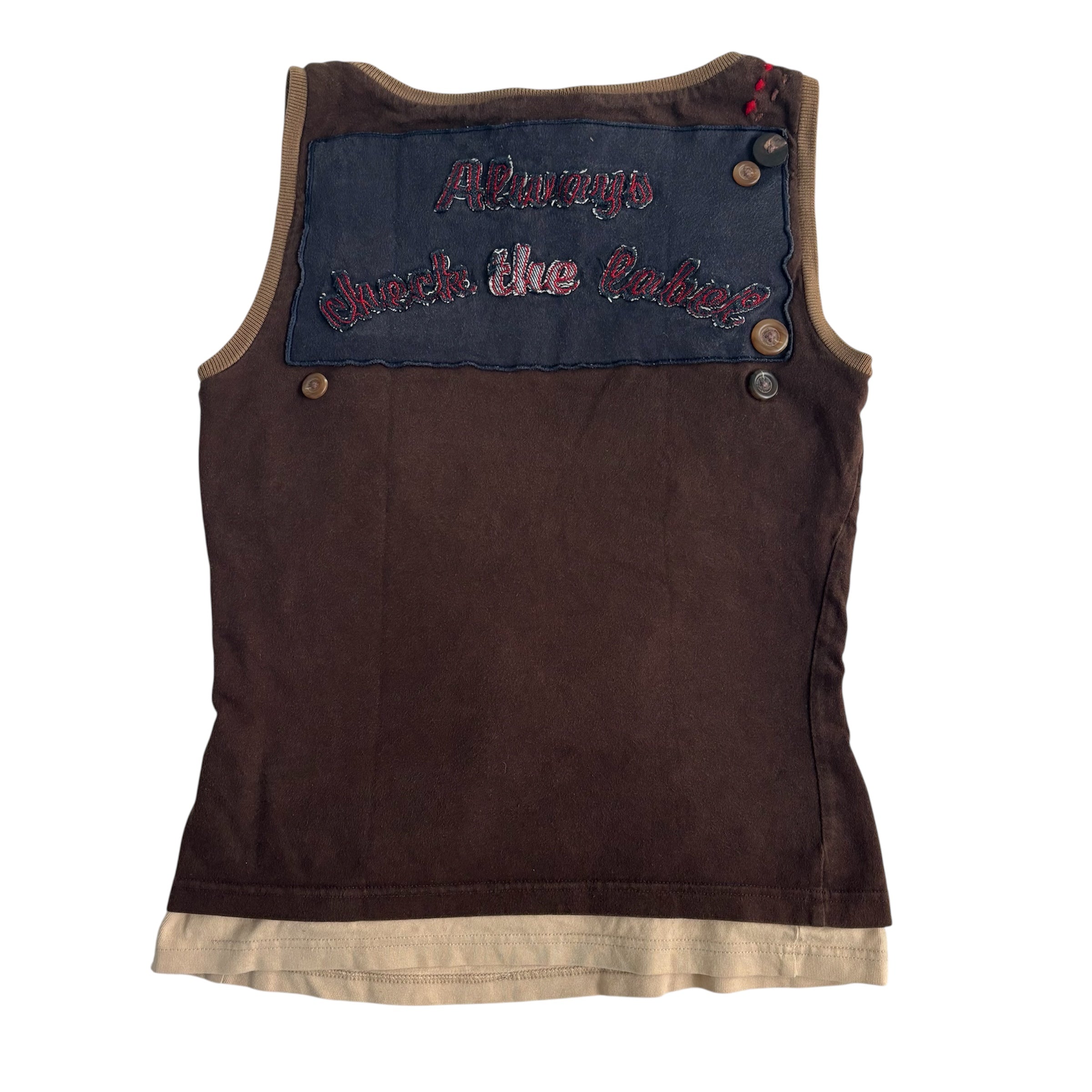 D&G “Always Check the Label” Button Floral Top (S)