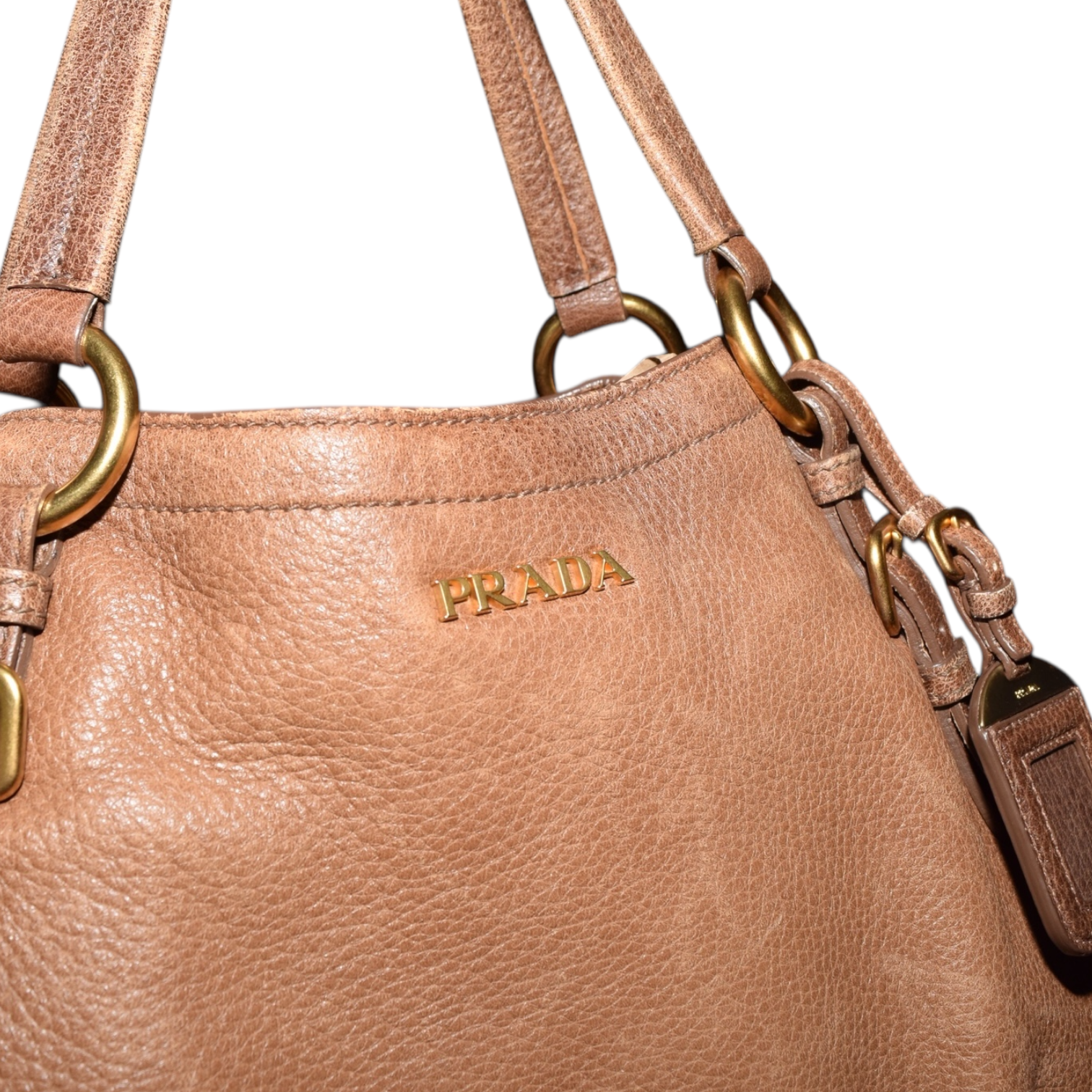 Vintage Prada Vitello Daino Tote Shoulder Bag