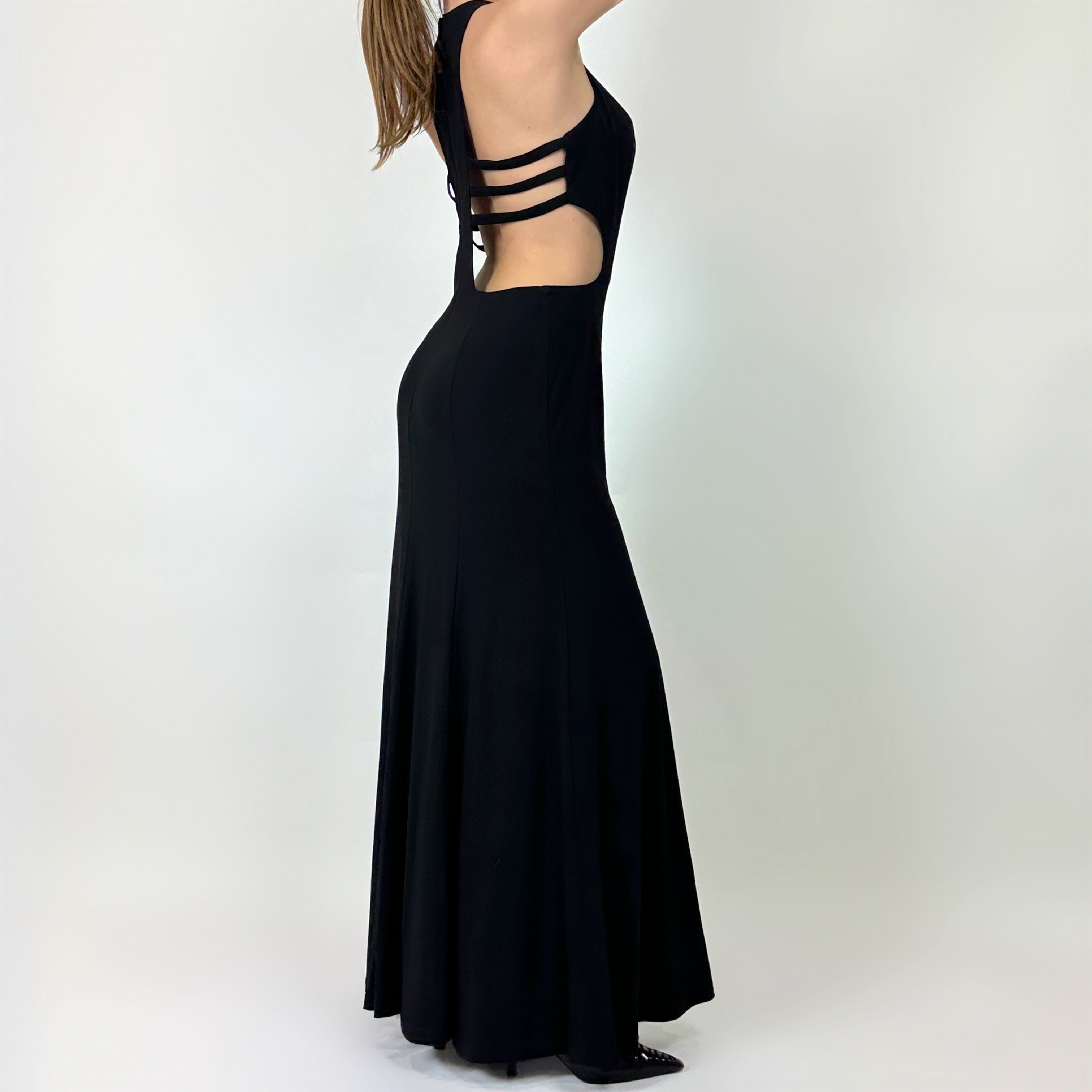 90’s Noir Cut Out Cage Gown (M)