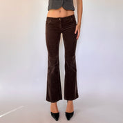 Y2K Low Rise Corduroy Flares (XXS/XS)