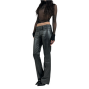 Caché Silver Leather Pants (S)