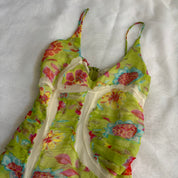 Italian Silk Floral Patchwork Dress (XS/S)