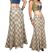 BCBG Plaid Mermaid Maxi Skirt (S)