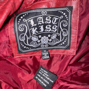 2000s Cherry Leather Moto Jacket (S)