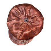 Vintage Genuine Leather Newsboy Cap