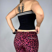 Y2K “Rock” Zipper Detail Tube Top (S)