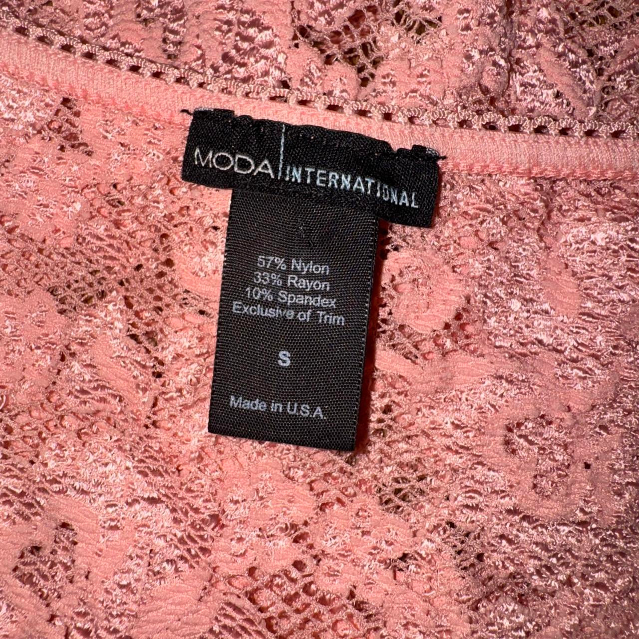 Vintage Blush Lace Bell Sleeve Blouse (S)