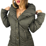 Miss Sixty Army Green Puffer Coat (S)