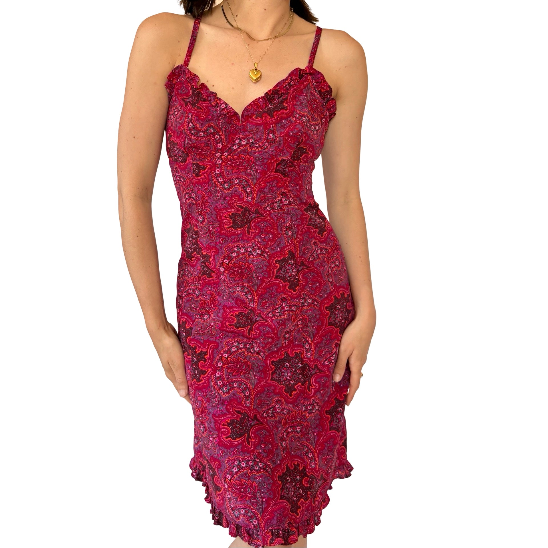 2000s Paisley Midi Dress (S)