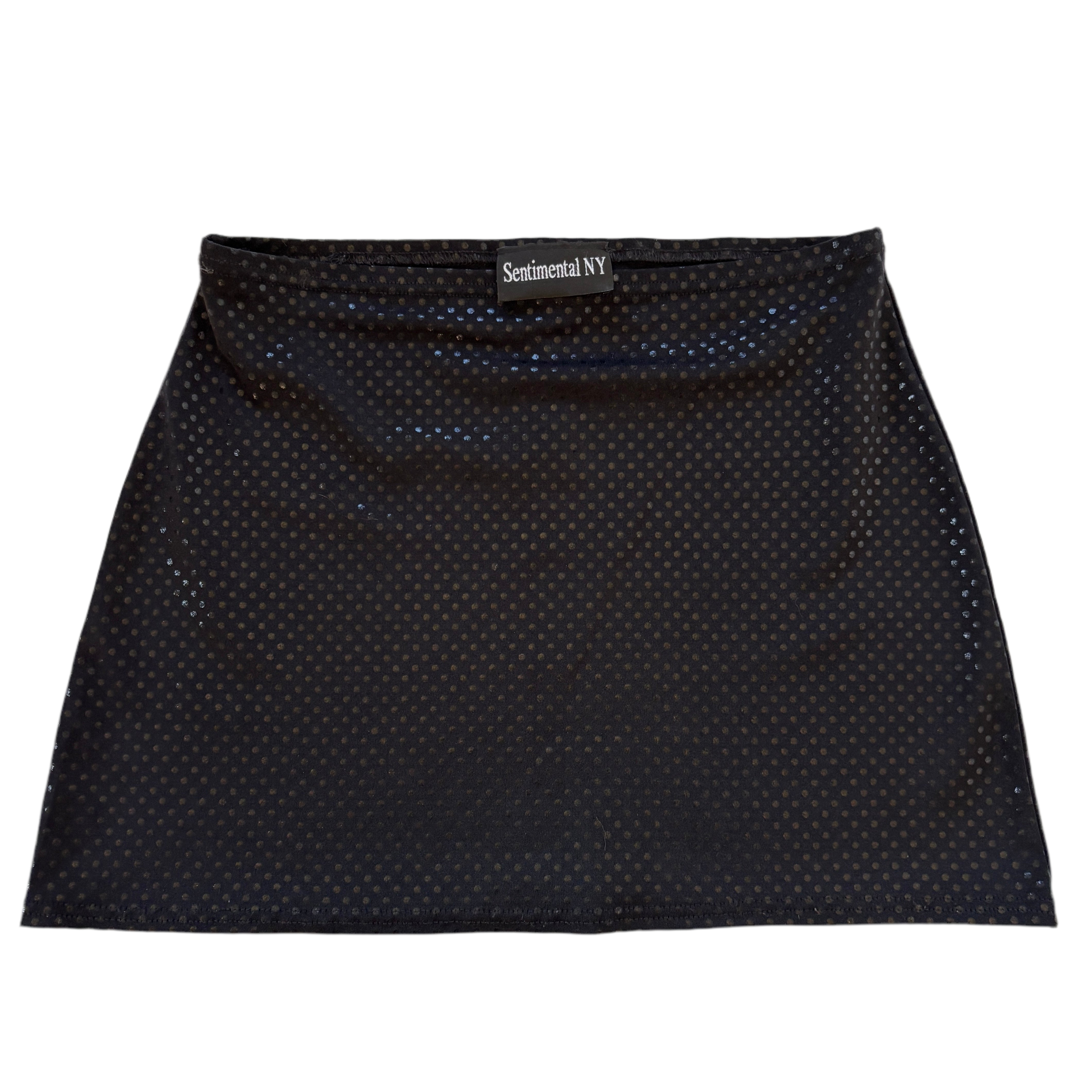 90s Noir Shimmer Mini Skirt (XXS/XS)