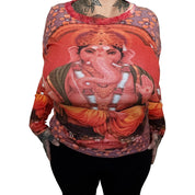 vintage AOP long-sleeve Hindu deity Lord Ganesha long sleeve (L)