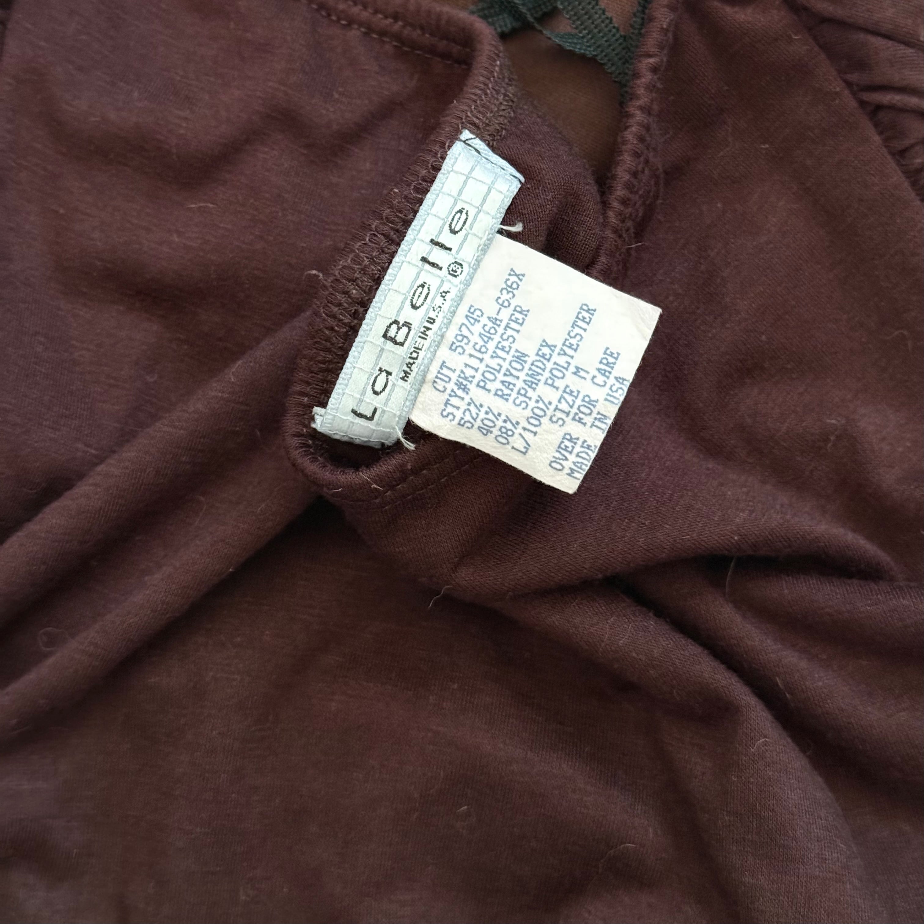 Y2K brown club top (S/M)
