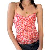 Y2K Pink Leopard Cami (S/M)