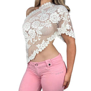 1/1 Alysa Lace One Shoulder Top (S/M)