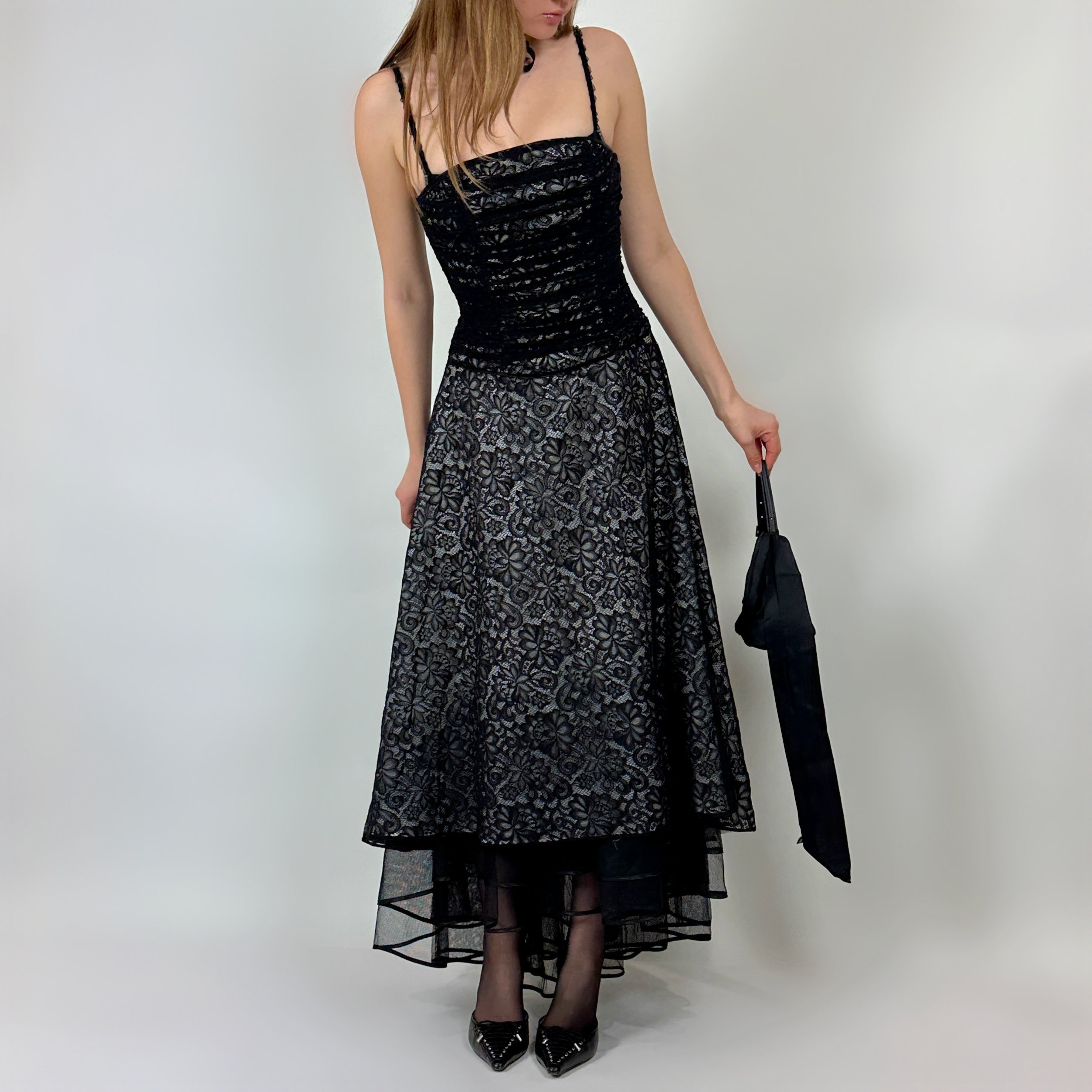 Vintage Lace Drop Waist Gown (S)