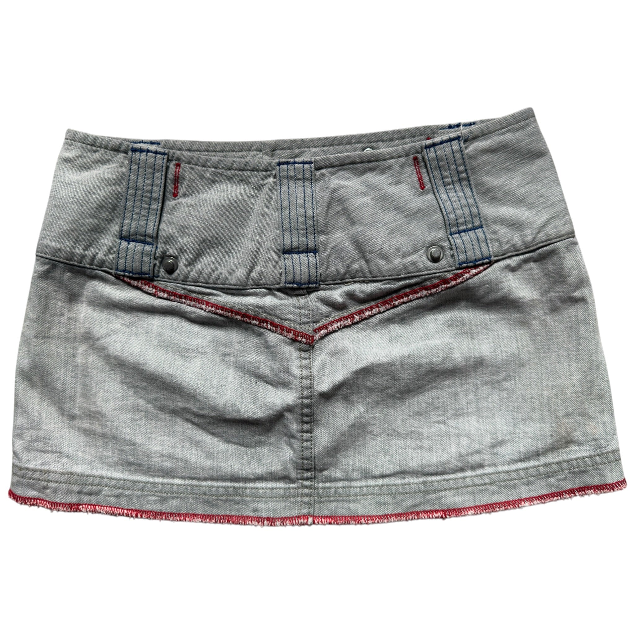 Vintage grey diesel micro mini denim skirt (S)