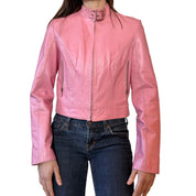 Wilson’s Leather Pink Moto Jacket (XS)