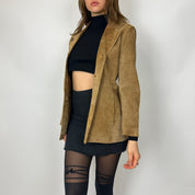 Vintage 90's Tan Suede Jacket (xs)