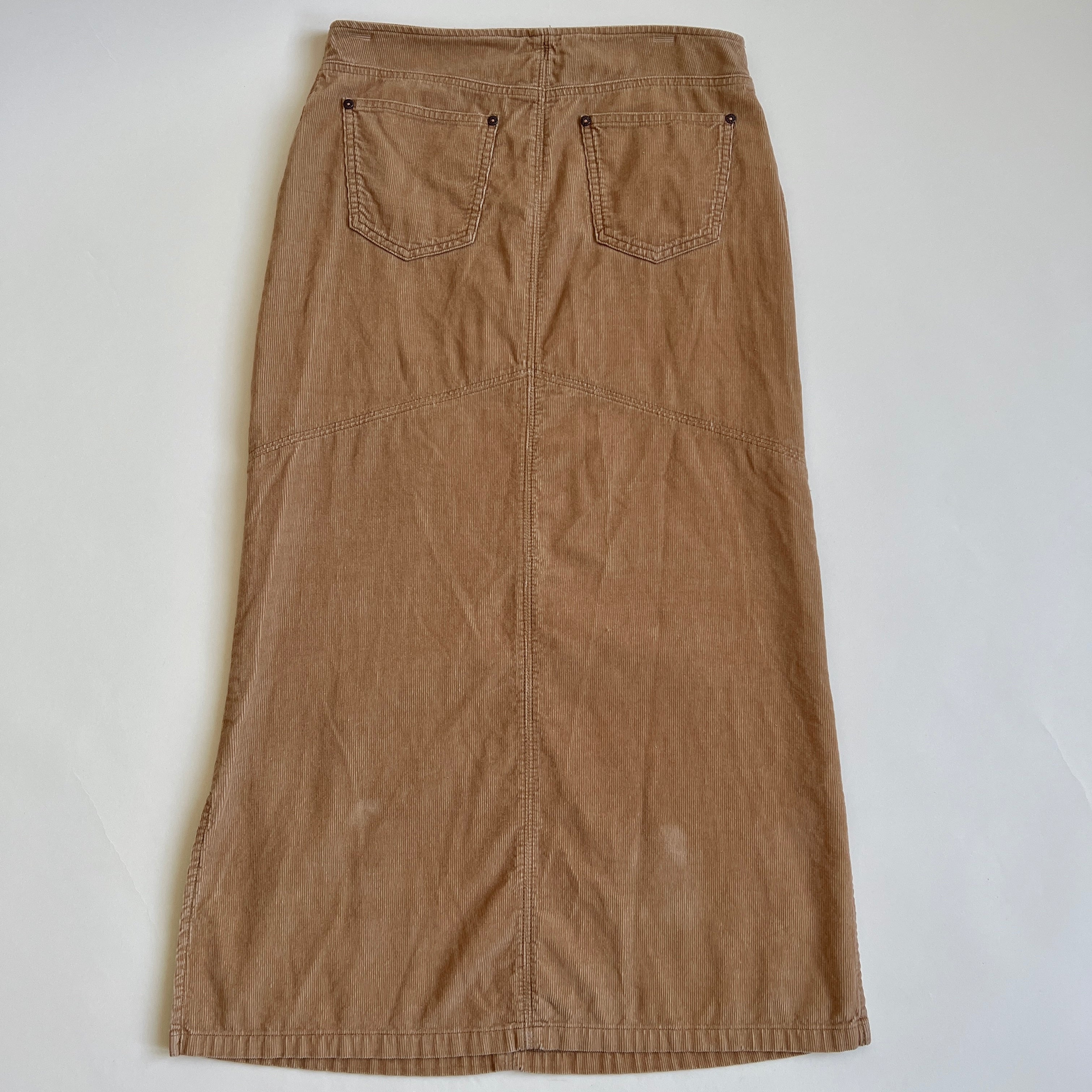 Y2K boho corduroy maxi skirt - M