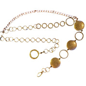 Circles bronze tone linked chain belt