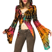 Tie Dye Hooded Festival Top (M/L)