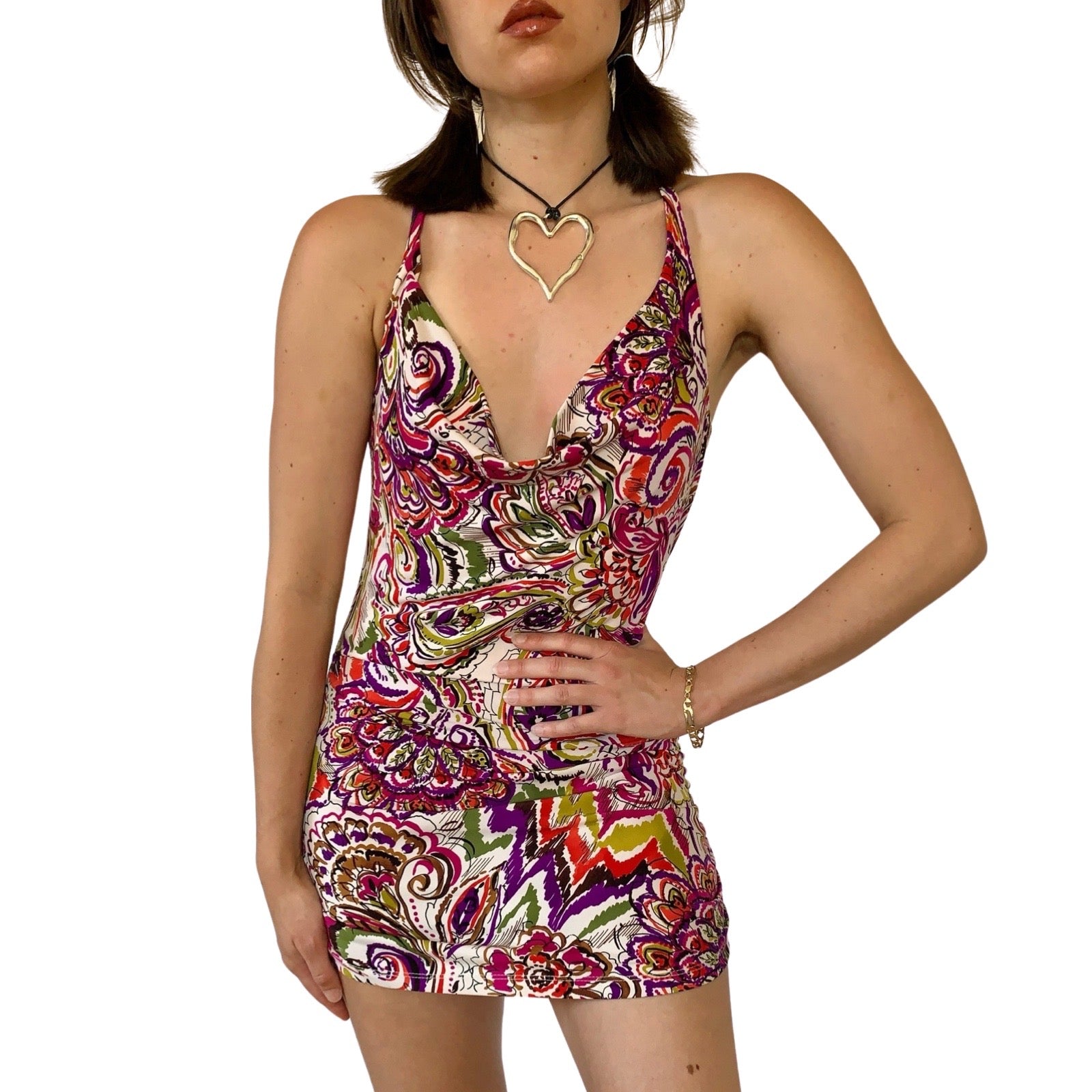 2000s Paisley Mini Dress (S)