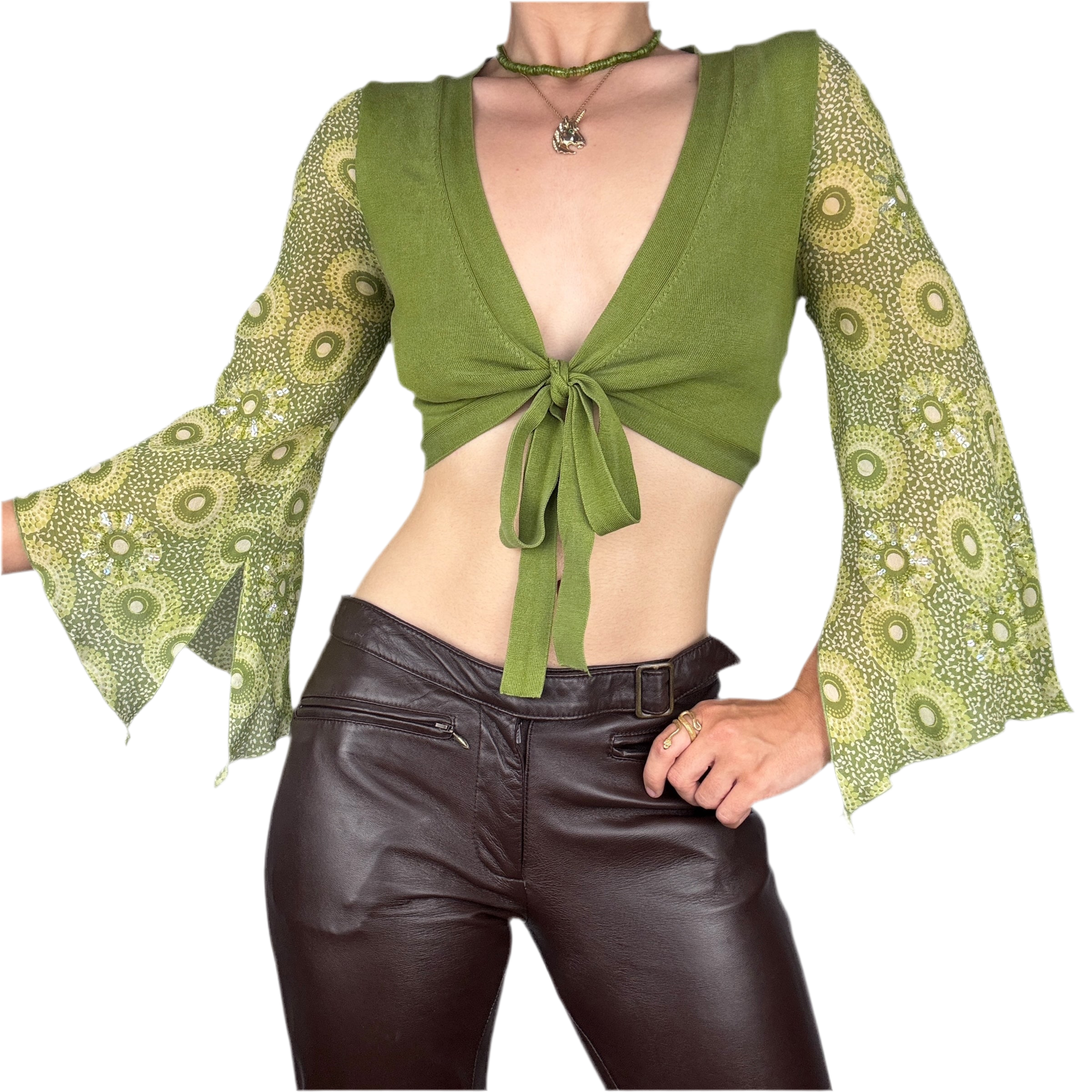 Bebe Silk Knit Crop Top (M/L)