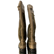 Vintage Brown Suede Knee High Calf Boots (6)