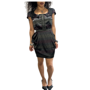 Vintage Miss Sixty Killah Polka Dot Shift Satin Midi Dress (S)