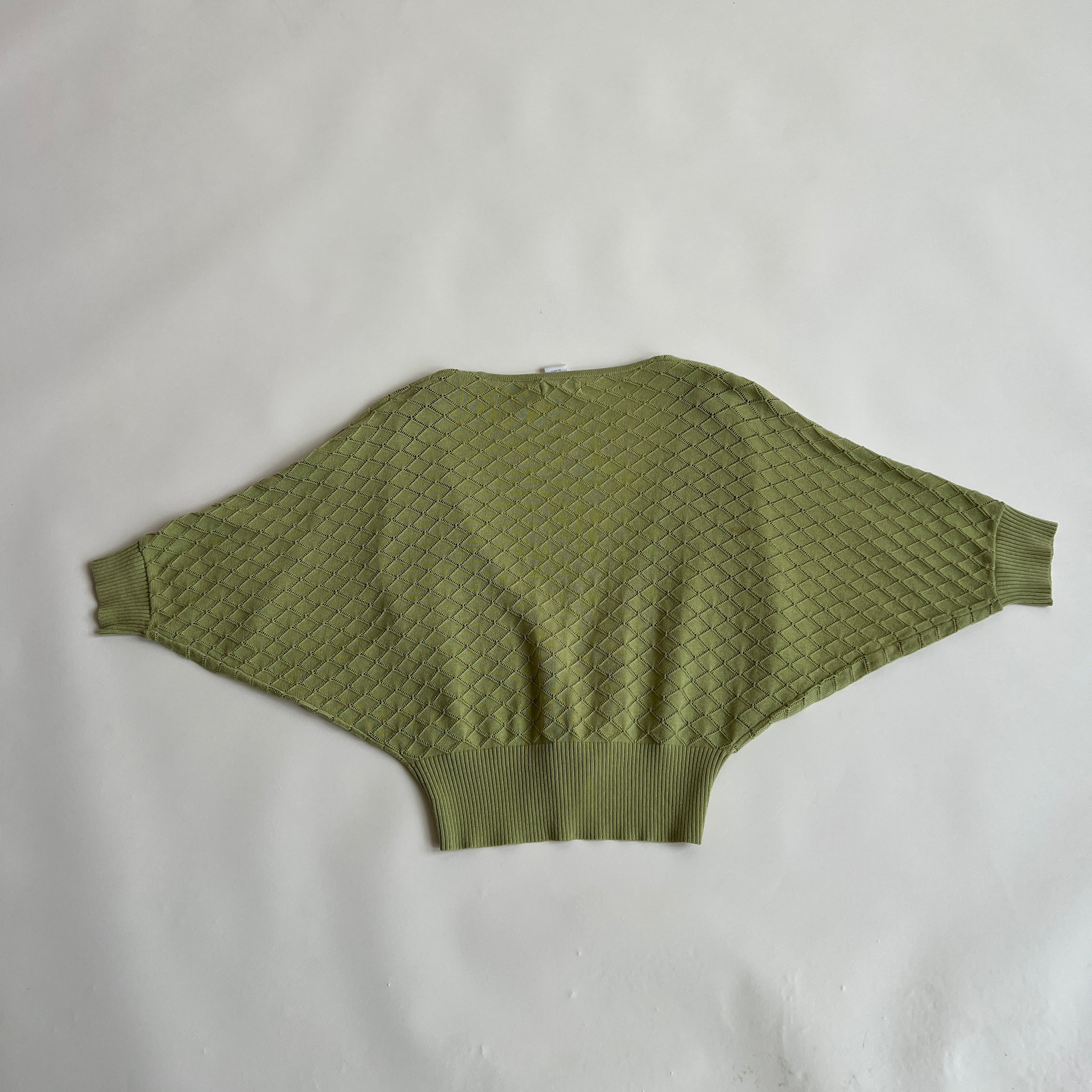 2000s green butterfly cardigan (S/M)