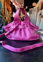 Nuovedive pink Italian leather handbag