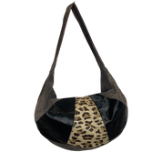 Vintage Suede Pony Hair Slouch Bag