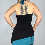 Y2K Asymmetrical Halter Top (L)