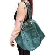 Vintage Diesel Leather Slouch Teal Bag
