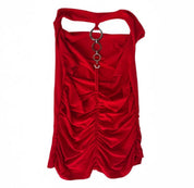 Unit Ruched Halter With Silver Chain Back (M)